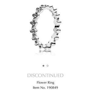 Pandora Flower Silver Ring